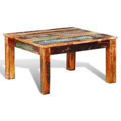 Журнальный столик в старинном стиле из переработанного дерева, квадратный цена и информация | Журнальные столики | 220.lv