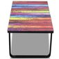 vidaXL kafijas galdiņš ar stikla virsmu, varavīksnes apdruka cena un informācija | Žurnālgaldiņi | 220.lv