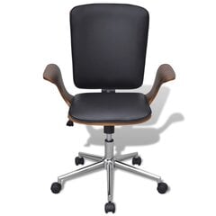 vidaXL grozāms biroja krēsls, liekts koks ar mākslīgās ādas apdari cena un informācija | Biroja krēsli | 220.lv