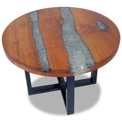 Кофейный столик, массив дерева тика, 60 см цена и информация | Журнальные столики | 220.lv