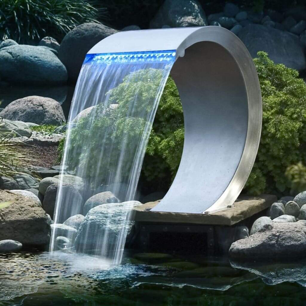 Ubbink ūdenskritums Mamba ar LED apgaismojumu, nerūsējošs tērauds цена и информация | Dārza dekori | 220.lv