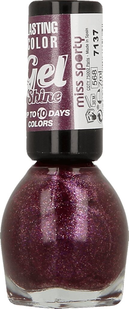 Nagu laka Miss Sporty Lasting Color, 7 ml cena un informācija | Nagu lakas, stiprinātāji | 220.lv