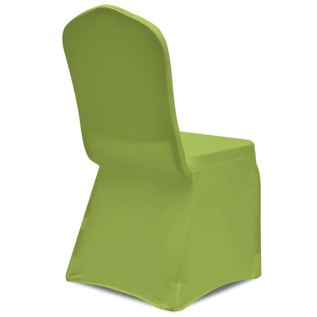 vidaXL krēslu pārvalki, 6 gab., zaļi, elastīgi цена и информация | Mēbeļu pārvalki | 220.lv