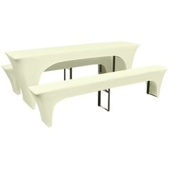 Stalo ir suolo tamprūs užvalkalai, 220x50x80 cm, 3 dalių cena un informācija | Mēbeļu pārvalki | 220.lv