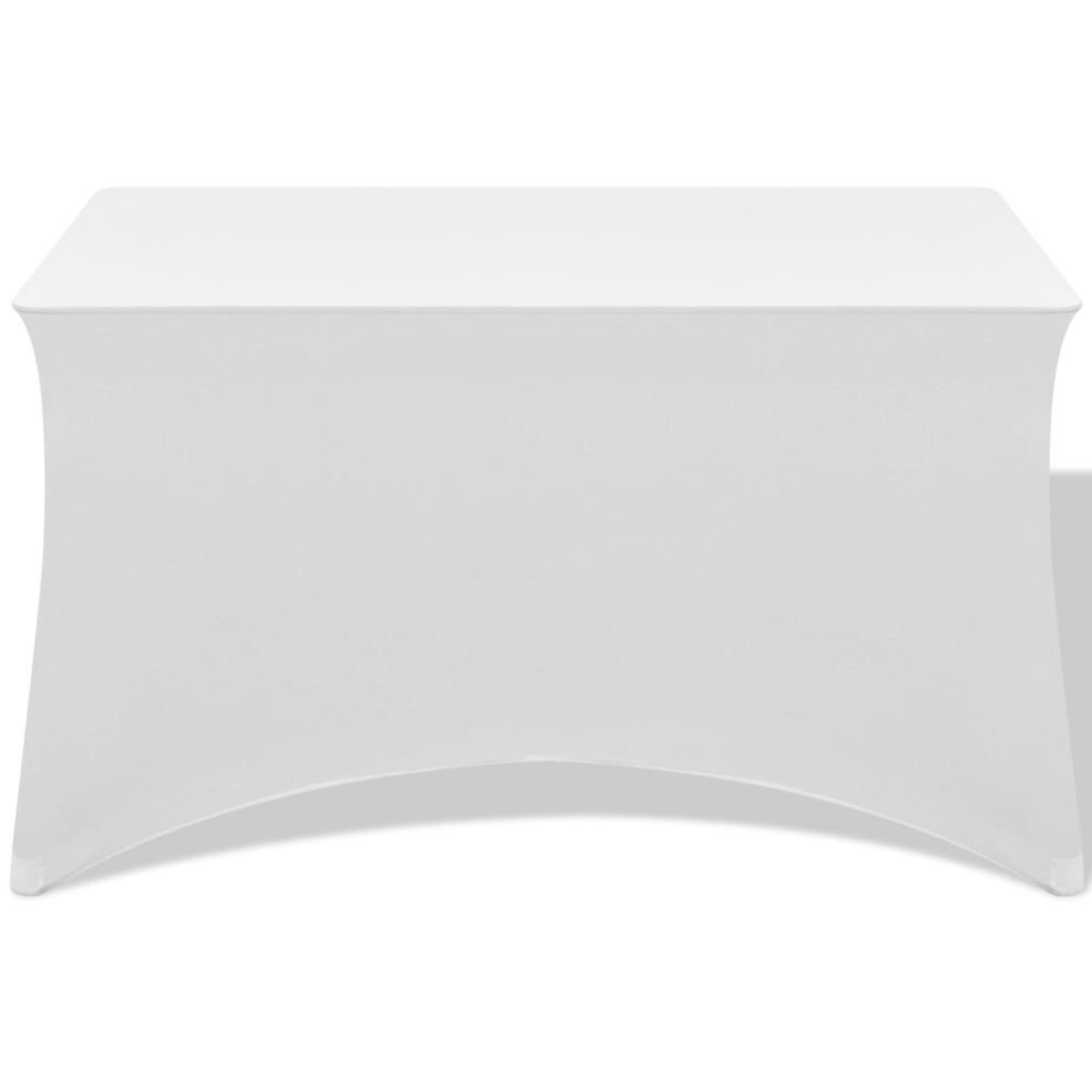 vidaXL galda pārvalki, 2 gab., 243x76x74 cm, elastīgi, balti cena un informācija | Galdauti, salvetes | 220.lv