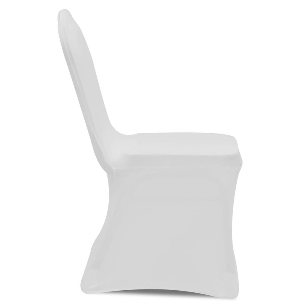 Elastīgs krēsla pārklājs balts 6 gab. cena un informācija | Mēbeļu pārvalki | 220.lv