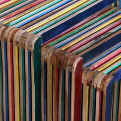 Набор из 3-х деревянных столов разных цветов. цена и информация | Журнальные столики | 220.lv