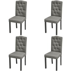 Обеденные стулья, 4 шт., серые цена и информация | Стулья для кухни и столовой | 220.lv
