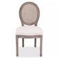 vidaXL virtuves krēsli, 4 gab., krēmkrāsas audums cena un informācija | Virtuves un ēdamistabas krēsli | 220.lv