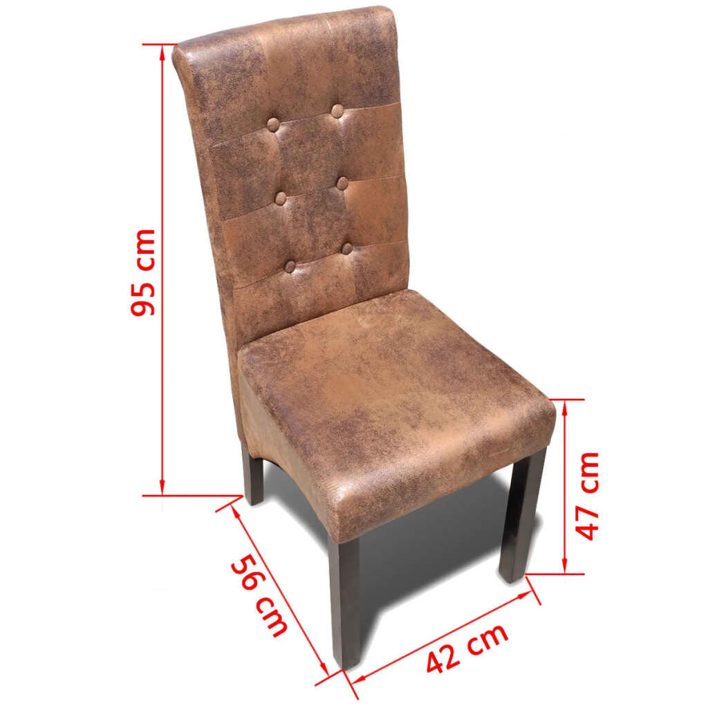 vidaXL virtuves krēsli, 4 gab., brūna mākslīgā āda cena un informācija | Virtuves un ēdamistabas krēsli | 220.lv