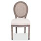 vidaXL virtuves krēsli, 6 gab., krēmkrāsas audums cena un informācija | Virtuves un ēdamistabas krēsli | 220.lv