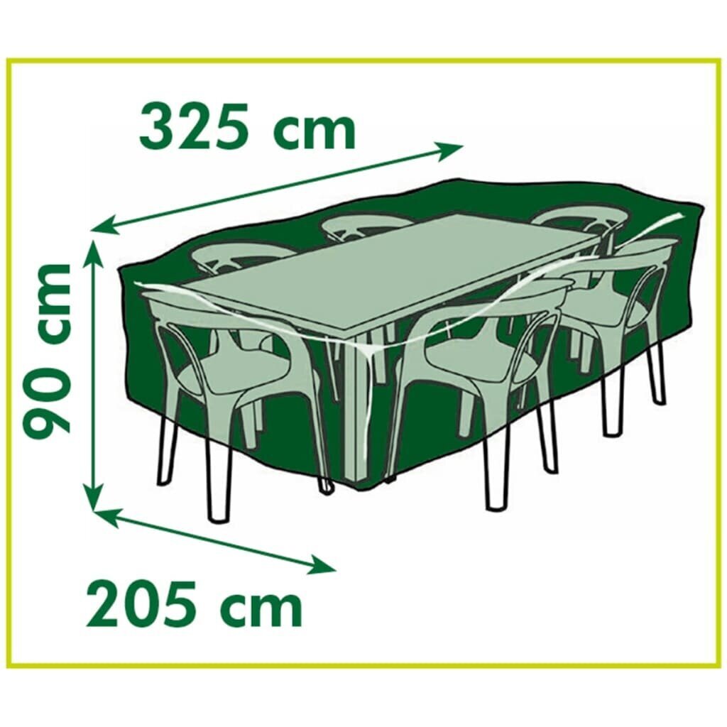 Nature dārza mēbeļu pārklājs taisnstūra formas galdiem, 325x205x90 cm cena un informācija | Citi piederumi mēbelēm | 220.lv