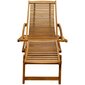 vidaXL pludmales krēsls ar kāju balstu, akācijas masīvkoks cena un informācija | Sauļošanās krēsli | 220.lv