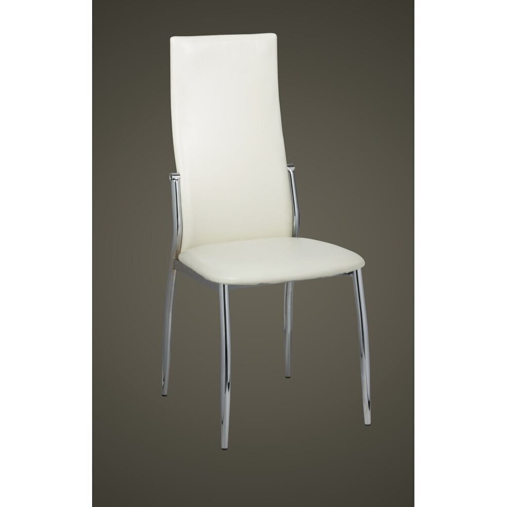 vidaXL virtuves krēsli, 4 gab., balta mākslīgā āda цена и информация | Virtuves un ēdamistabas krēsli | 220.lv