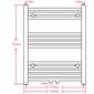 Dvieļu žāvētājs centrālajai apkurei, 600 x 764 mm, melns, taisns цена и информация | Dvieļu žāvētāji | 220.lv