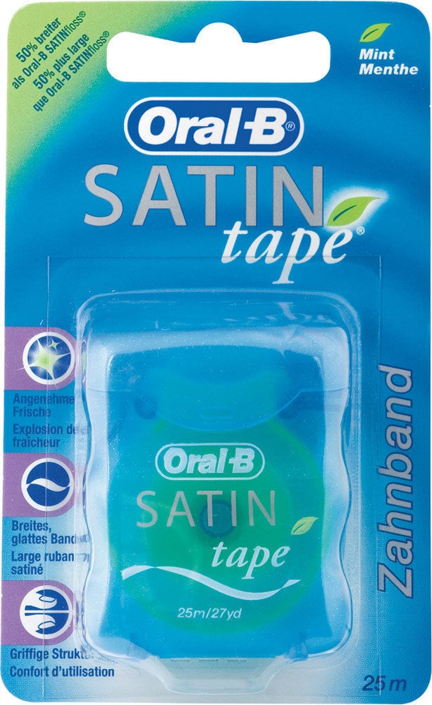 Zobu diegs Oral-B Satin Tape Mint 25 m cena un informācija | Zobu pastas, birstes | 220.lv