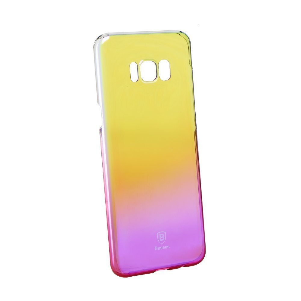 Baseus Glaze Case Impact silikona aizmugures vāciņš Samsung G955 Galaxy S8 Plus, caurspīdīgs - rozā cena un informācija | Telefonu vāciņi, maciņi | 220.lv