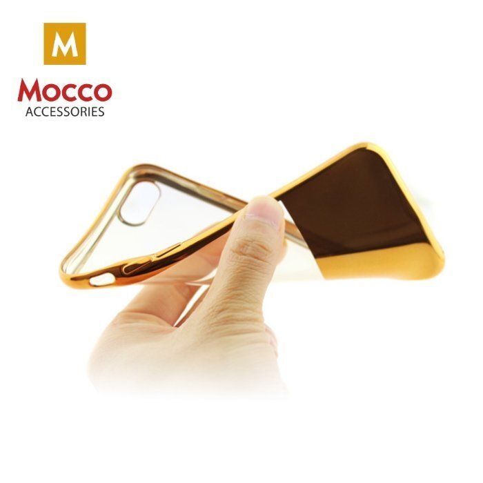 Mocco ElectroPlate Half Silicone Case for Huawei P8 / P9 Lite Gold cena un informācija | Telefonu vāciņi, maciņi | 220.lv