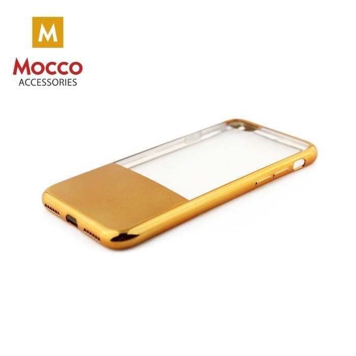 Mocco ElectroPlate Half Silicone Case for Huawei P8 / P9 Lite Gold cena un informācija | Telefonu vāciņi, maciņi | 220.lv