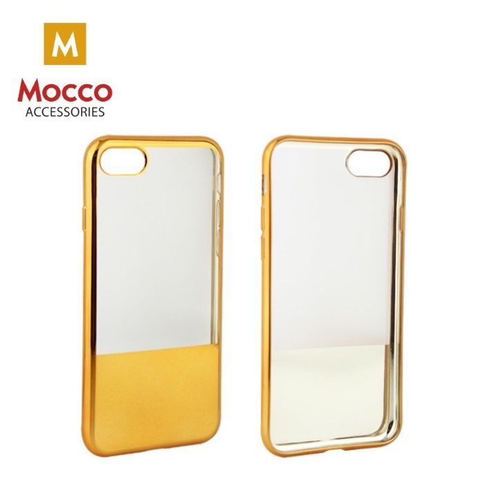 Mocco ElectroPlate Half Silicone Case for Huawei P8 / P9 Lite Gold cena un informācija | Telefonu vāciņi, maciņi | 220.lv