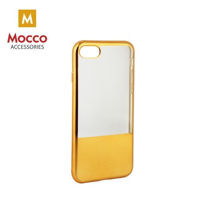 Mocco ElectroPlate Half Silicone Case for Huawei P8 / P9 Lite Gold cena un informācija | Telefonu vāciņi, maciņi | 220.lv