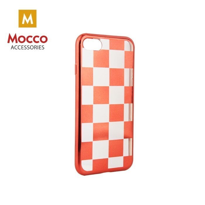 Mocco ElectroPlate Chess Silicone Case for Apple iPhone 6 / 6S Red cena un informācija | Telefonu vāciņi, maciņi | 220.lv