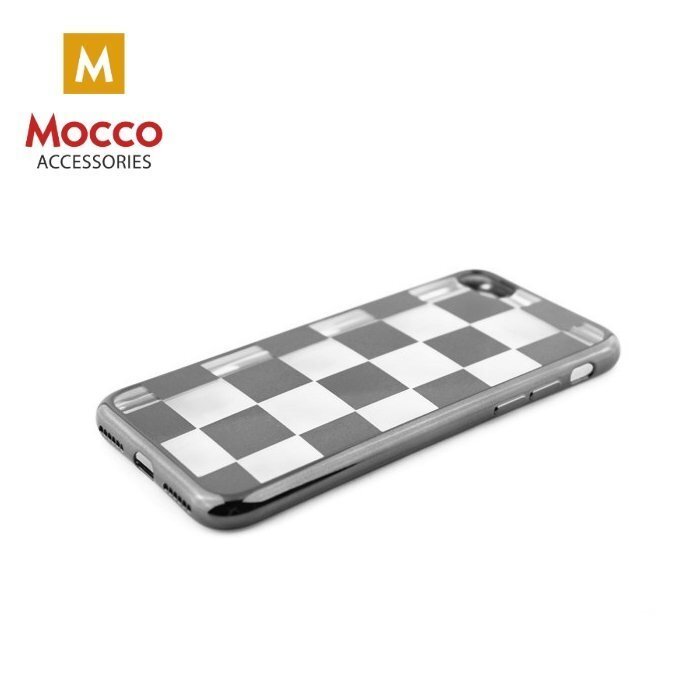 Mocco ElectroPlate Chess Silicone Case for Samsung G950 Galaxy S8 Black cena un informācija | Telefonu vāciņi, maciņi | 220.lv