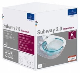 Tualetes pods Villeroy & Boch Subway 2.0 DirectFlush ar lēnas kustības vāku, 5614R201 cena un informācija | Tualetes podi | 220.lv