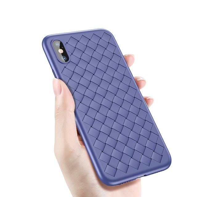 Baseus Weaving Case Impact Silicone Case for Apple iPhone X Blue цена и информация | Telefonu vāciņi, maciņi | 220.lv