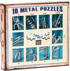 Набор головоломок,10 Metall Puzzle, синий, 473356 цена и информация | Настольные игры, головоломки | 220.lv