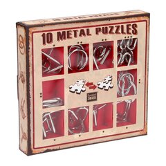 Набор головоломок,10 Metall Puzzle, красный, 473358 цена и информация | Настольные игры, головоломки | 220.lv