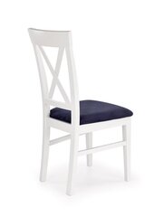 Krēsls Bergamo, balts/tumši zils cena un informācija | Virtuves un ēdamistabas krēsli | 220.lv