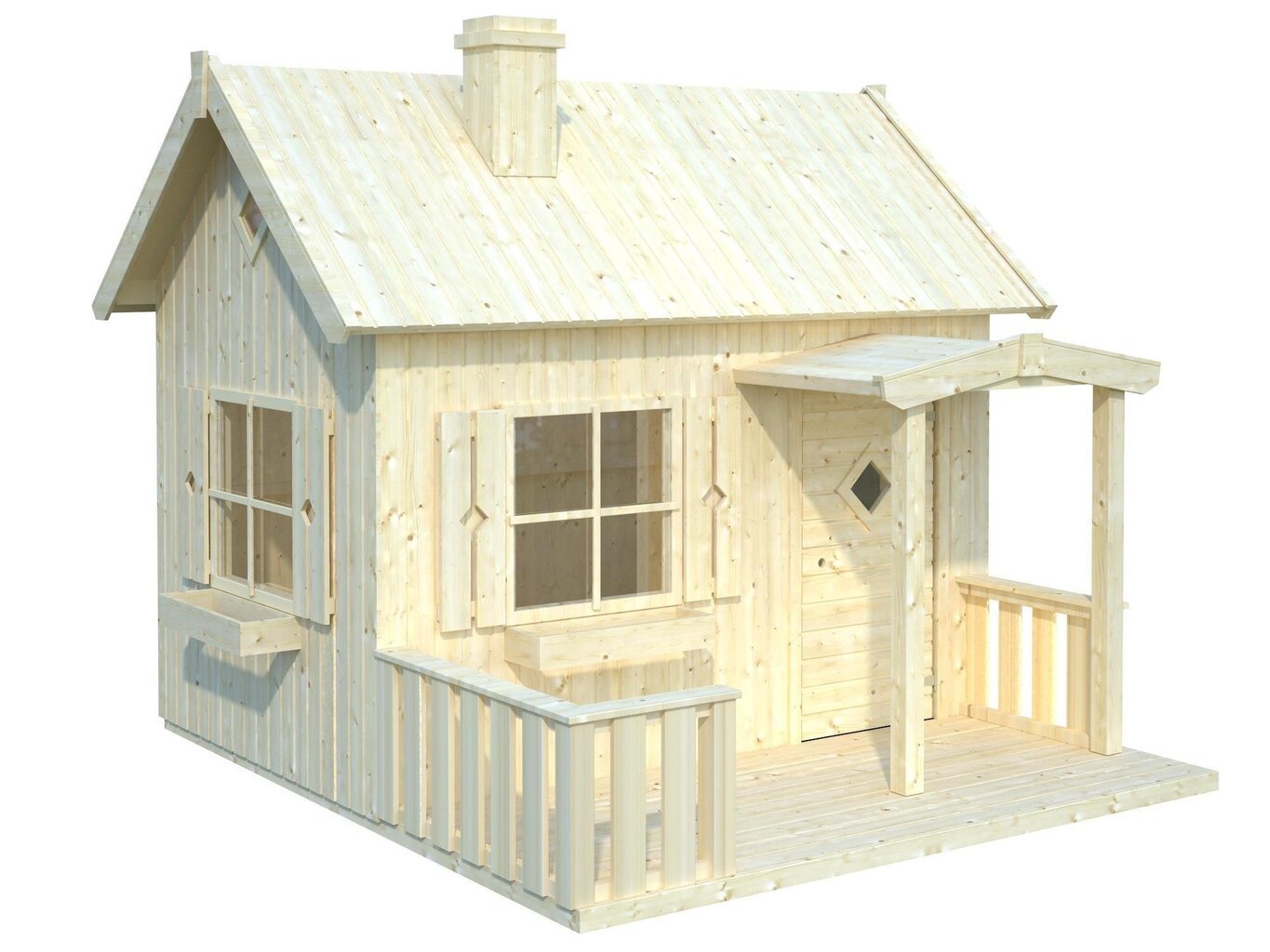 Koka māja "Dzenis" 4IQ cena un informācija | Bērnu rotaļu laukumi, mājiņas | 220.lv