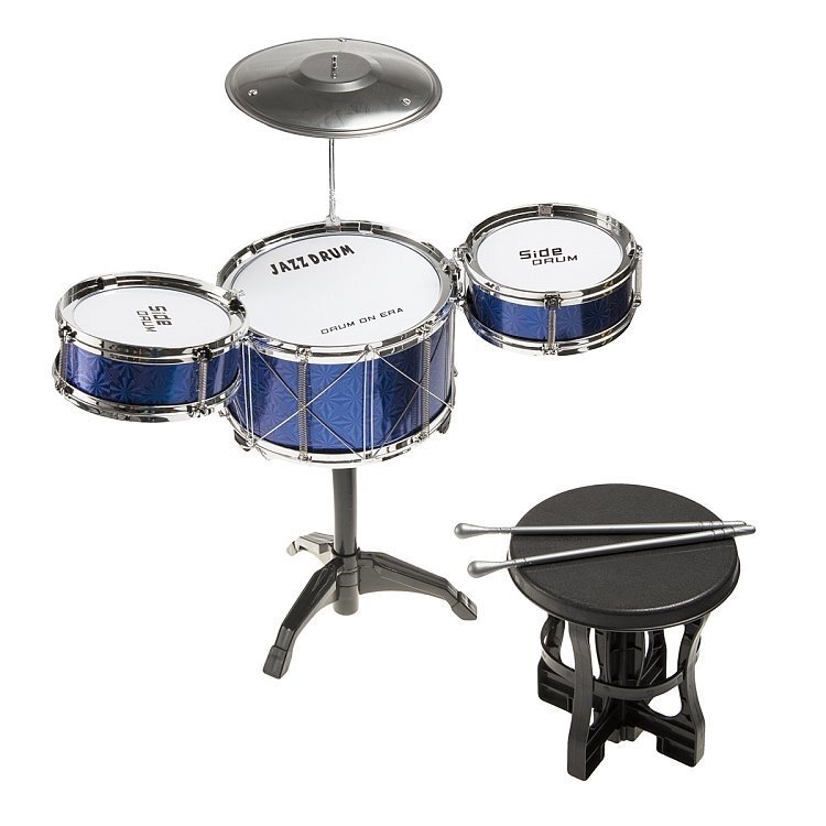 3 bungu komplekts ar krēslu, Smiki My first drum set цена и информация | Attīstošās rotaļlietas | 220.lv