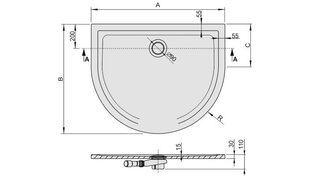 Dušo padėklas Sanplast Space Mineral BPP-M/Space 100x100x1,5 spalva pilka cena un informācija | Dušas paliktņi | 220.lv