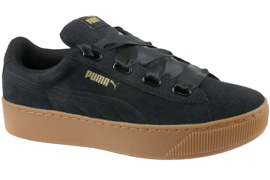 Sporta apavi sievietēm Puma Vikky Platform Ribbon 364979-01, melni cena un informācija | Sporta apavi sievietēm | 220.lv