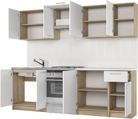 Комплект кухонных шкафчиков Halmar Daria, белый/дубовый цвет цена и информация | Кухонные гарнитуры | 220.lv