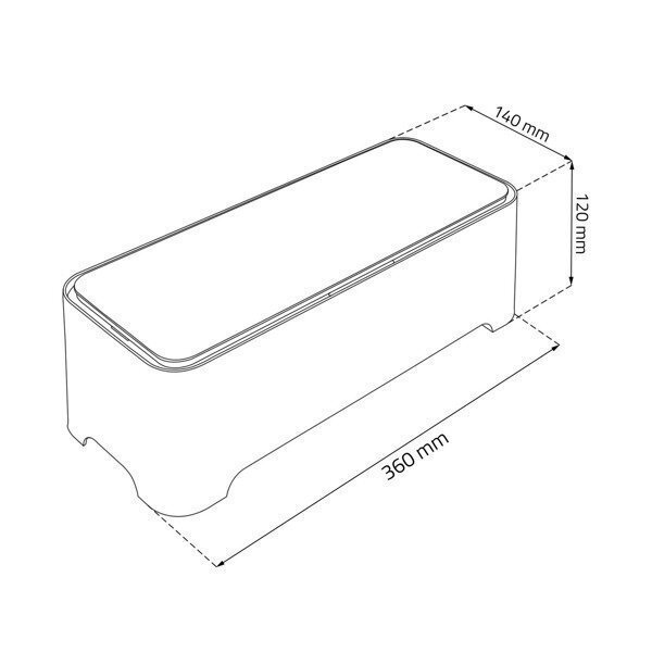 Kaste ar vāku Curver E-Box, 36x14x12 cm cena un informācija | Veļas grozi un mantu uzglabāšanas kastes | 220.lv