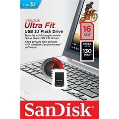 Atmiņas karte Cruzer Ultra Fit 3.1, 16GB cena un informācija | Sandisk Datortehnika | 220.lv