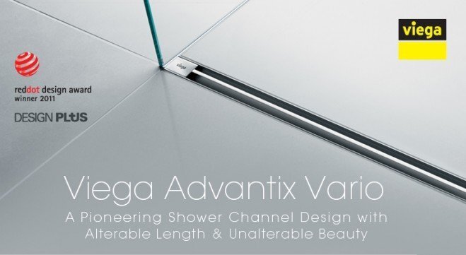 Grīdas dušas notekas VIEGA Advantix Vario 300 - 1200 mm ar kājiņām un režģi цена и информация | Dušas trapi | 220.lv