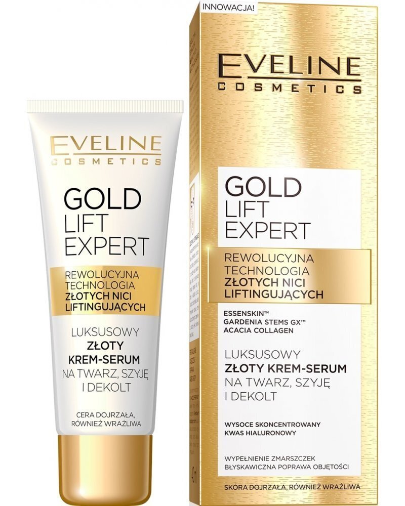 Atjaunojošs sejas serums Eveline Gold Lift Expert 40 ml cena un informācija | Serumi sejai, eļļas | 220.lv