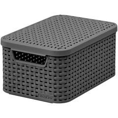 Коробка с крышкой Style S 29,1x19,8x14,2cм, темно-серая цена и информация | Ящики для вещей | 220.lv