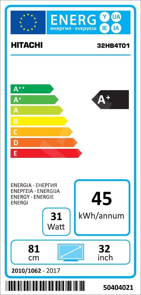 Hitachi 32HB4T01, Melns цена и информация | Televizori | 220.lv