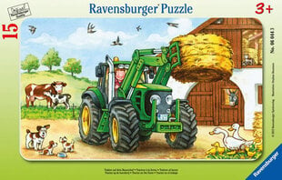 Пазл Ravensburger 15 шт Трактор цена и информация | Пазлы | 220.lv