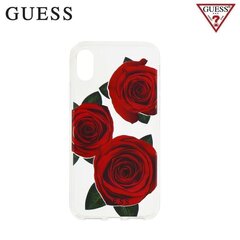 Guess GUHCPXROSTR  Flower Desire твердый задний чехол-крышка для Apple iPhone X / iPhone 10 / iPhone XS Прозрачный цена и информация | Чехлы для телефонов | 220.lv