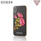 Guess Flower Desire aizmugurējais vāciņš priekš Apple iPhone X / iPhone 10, melns cena un informācija | Telefonu vāciņi, maciņi | 220.lv