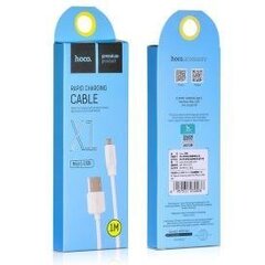 USB кабель Hoco X1 microUSB 1.0 m, белый цена и информация | Кабели для телефонов | 220.lv