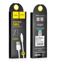 USB кабель Hoco X1 Lightning 2.0m белый цена и информация | Кабели и провода | 220.lv
