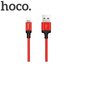 Hoco Premium Times Speed X14 Strong Lightning to USB Data & Charger Cable 2m (MD818) Black/Red   cena un informācija | Kabeļi un vadi | 220.lv