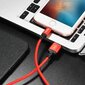 Hoco Premium Times Speed X14 Strong Lightning to USB Data & Charger Cable 2m (MD818) Black/Red   cena un informācija | Kabeļi un vadi | 220.lv